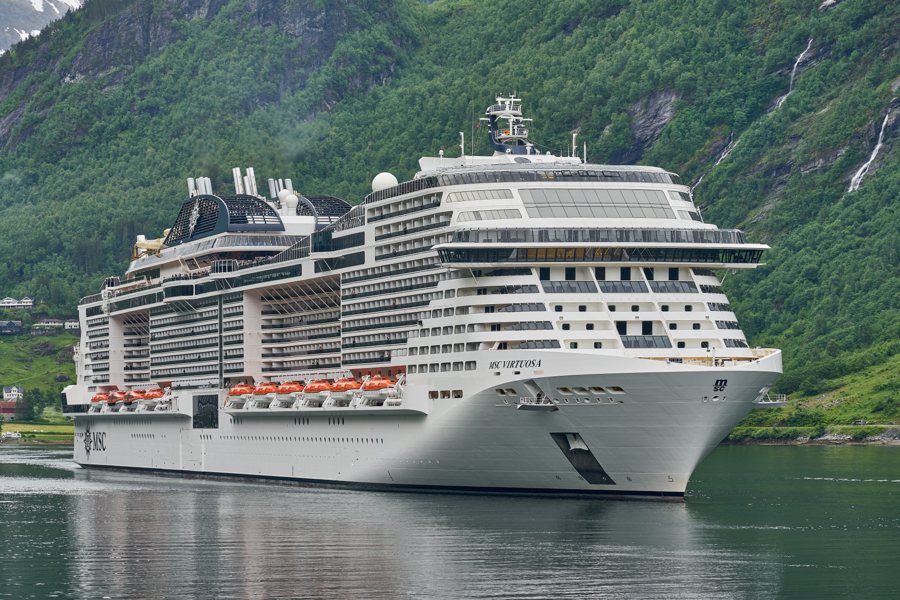 MSC Virtuosa im Geirangerfjord (Aufnahme 2022)